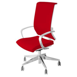 Sedia girevole Semidirezionale Unisit Ergonomica con schienale in rete rosso GTJB/IR