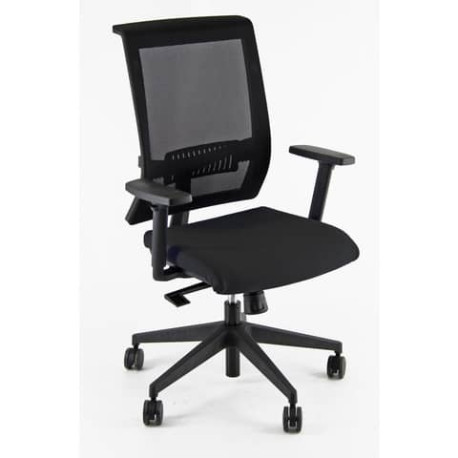 Sedia girevole Semidirezionale Unisit Ergonomica con schienale in rete nero GTJE/BR/PN