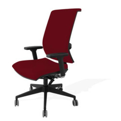 Sedia girevole Semidirezionale Unisit Ergonomica con schienale in rete bordeaux - GTJE/ID