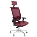 Sedia girevole Semidirezionale Unisit Ergonomica con schienale in rete rosso GTPG/IR