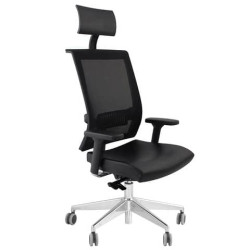 Sedia girevole Semidirezionale Unisit Ergonomica con schienale in rete nero GTPG/KN