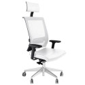 Sedia girevole Semidirezionale Unisit Ergonomica con schienale in rete bianco GTPG/KQ