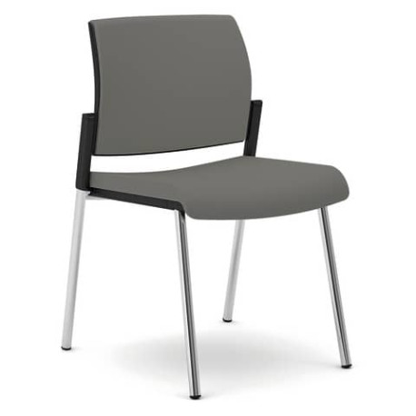 Sedia interlocutore Semidirezionale Ergonomica Unisit Schienale fisso grigio scuro - KI4GTBB/F14