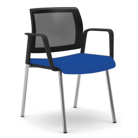 Sedia interlocutore Semidirezionale Ergonomica Unisit Schienale in rete blu KI4GTBR/F11