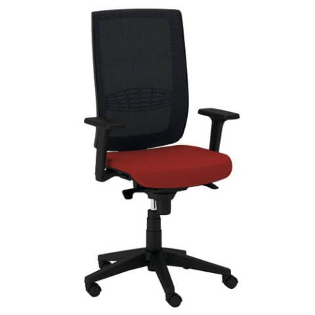 Sedia girevole Semidirezionale Unisit Ergonomica Schienale in rete rosso KIAN/IR