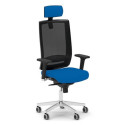 Sedia girevole Semidirezionale Unisit Ergonomica Schienale in rete blu KIPGN/F11