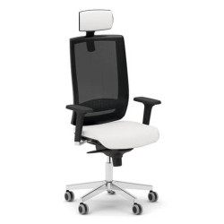 Sedia girevole Semidirezionale Unisit Ergonomica Schienale in rete bianco KIPGN/KQ