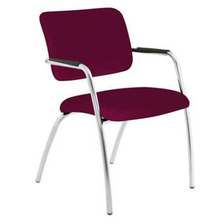 Sedia a 4 gambe Collettività Unisit Schienale fisso bordeaux LT4G/ID