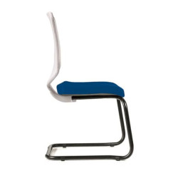 Sedia interlocutore Semidirezionale Ergonomica Unisit Schienale in rete blu - NWBS/F11