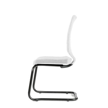 Sedia interlocutore Semidirezionale Ergonomica Unisit Schienale in rete bianco - NWNS/KQ