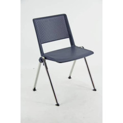 Sedia a 4 gambe Collettività Unisit Schienale fisso blu RECP/2/BL