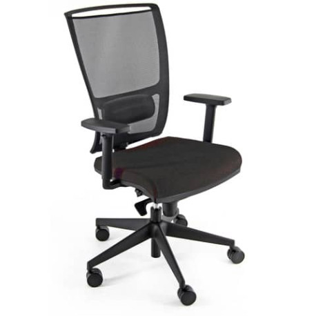 Sedia girevole Semidirezionale Ergonomica Unisit Schienale in rete nero - ZOEA/BR/IN