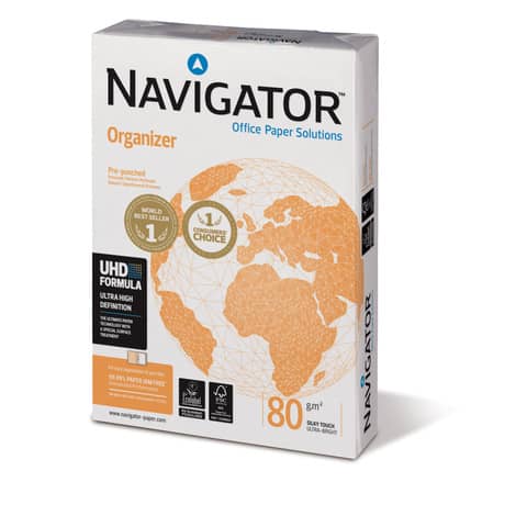 Carta A4 per archiviazione Navigator Organizer 4 fori risma da 500 fogli -  NOR0800162 - Lineacontabile