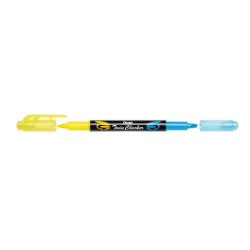 Evidenziatore Pentel Twin Checker a doppia punta 1-3 mm giallo-azzurro - SLW8-GS