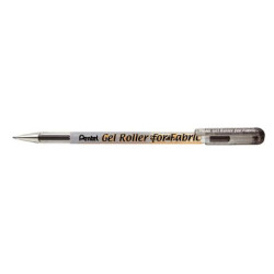 Pentel Gel roller for fabric  Penna a gel nera per stoffa 1.0 mm