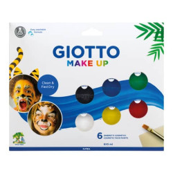 Set di 6 ombretti cosmetici GIOTTO Make Up bianco, rosso, nero, giallo, verde, blu 476200