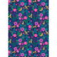 Carta da regalo Kartos Everyday 70x100 cm mod. Fiori Fucsia e Blu Conf. 10 fogli - 18866400B10