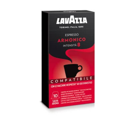 Cialde caffè compatibili Nespresso gusto armonico Conf. 10 cialde - 8102 -  Lineacontabile