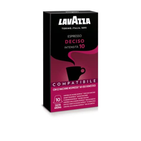 Cialde caffè Lavazza compatibili Nespresso gusto deciso Conf. 10