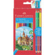 Matite colorate Faber-Castell Eco Il Castello Conf. 12 + 3 Bicolor - 110312