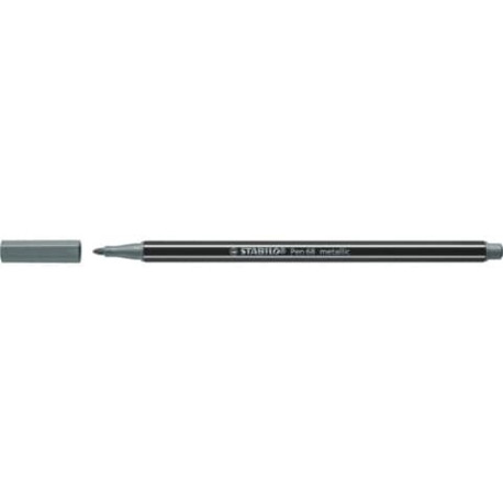 Pennarelli Stabilo Pen 68 metallic 1 mm  argento - 68/805