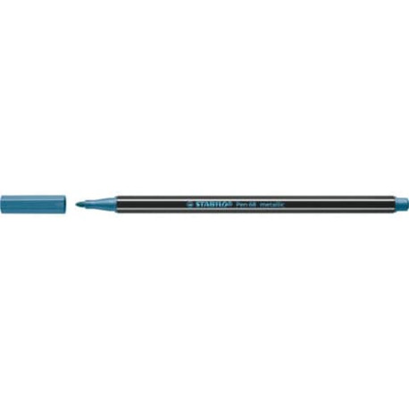 Pennarelli Stabilo Pen 68 metallic 1 mm  blu metallizzato - 68/841