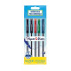 Penne a sfera con cappuccio Paper Mate PM Brite 0,7 mm Nero/Blu/Rosso/Verde Conf. 5 pezzi - 2084412