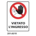 Cartello "Vietato l'ingresso"  251.021X