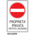 Cartello "Proprietà Privata"  456.038PA