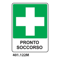 Cartello emergenza "Pronto Soccorso"  25x31 cm - 401.122M