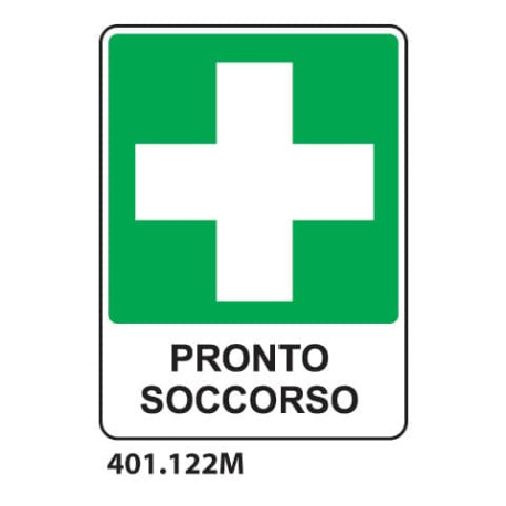 Cartello emergenza Pronto Soccorso 25x31 cm - 401.122M - Lineacontabile