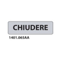 Cartelli per interni "Chiudere"  17x4,5 cm Conf. 15 pezzi - 1401.065AA