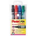 Marcatore permanente Pentel Pen N50 punta conica 4,3 mm assortiti 4 pezzi - 0050503