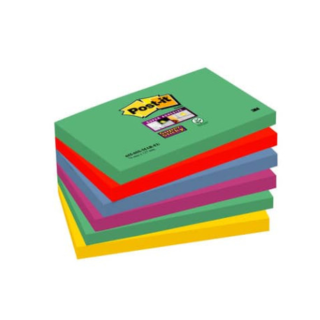 Foglietti Post-it® Super Sticky Marrakesh assortiti conf. 6 blocchetti da 90 ff - 655-6SS MAR