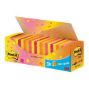 Foglietti colorati Post-it® Notes neon assortiti neon conf. 21 blocchetti + 3 gratis da 100 ff - CP 