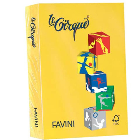 Carta colorata FAVINI LE CIRQUE per tutte le tecnologie di stampa 80 g/m² A4 giallo zolfo 200  500 f