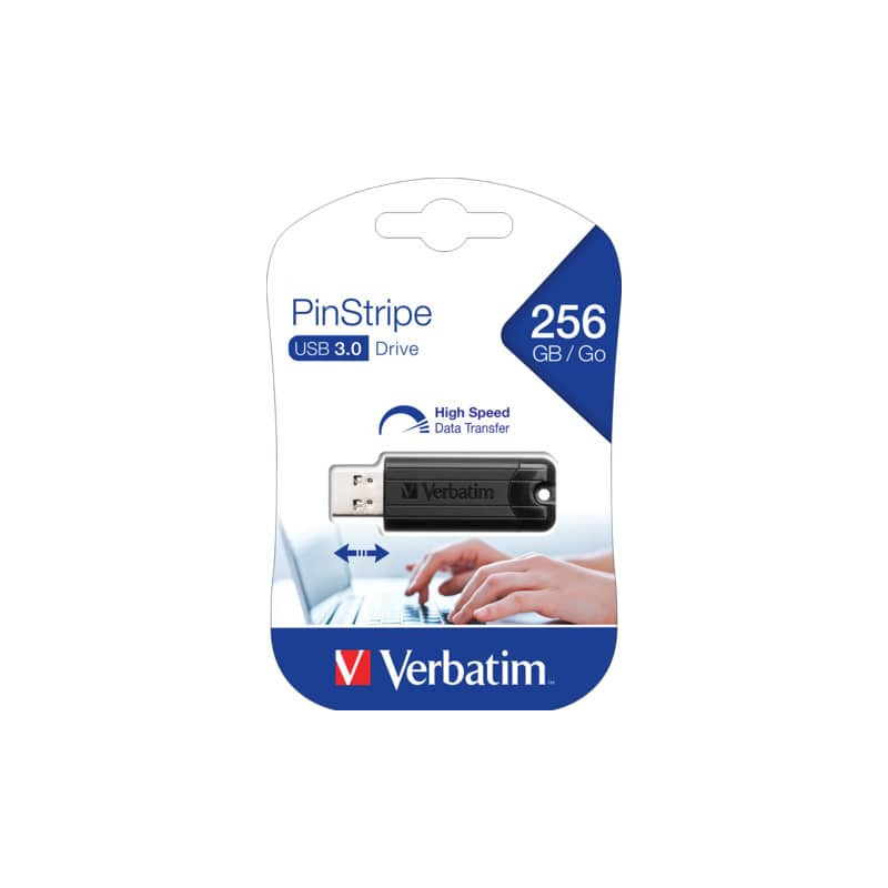 Chiavetta USB 3.0 PinStripe Verbatim 256 GB 49320 - Lineacontabile