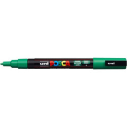 Marcatore a tempera POSCA Uni-Ball punta tonda 0,9-1,3 mm verde scuro M PC3M V