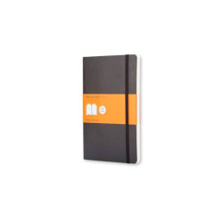 Taccuino a righe large 13x21 cm copertina morbida Moleskine nero QP616