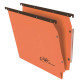 Cartelle sospese laterali per armadi Linea Joker 33 cm fondo V - arancio conf. 25 pezzi - 414F LINK 