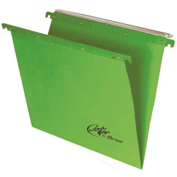 Cartelle sospese orizzontali per cassetti Linea Joker 39 cm fondo V - verde conf. 25 pezzi 400/395 L