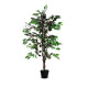 Pianta artificiale albero di fico Paperflow poliestere verde tronco in legno - h. 120 cm - K700136