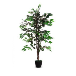 Pianta artificiale albero di fico Paperflow poliestere verde tronco in legno - h. 120 cm - K700136