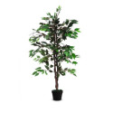 Pianta artificiale albero di fico Paperflow poliestere verde tronco in legno - h. 120 cm - K700136