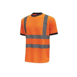 EC - T-Shirt alta visibilità Glitter U-Power cotone-poliestere arancio fluo - Taglia L - HL197OF GLI