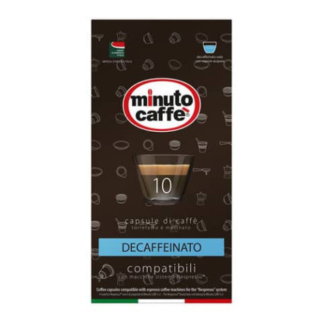 Caffè in capsule compatibili Nespresso Minuto caffè Espresso love3 decaffeinato astuccio 10 pezzi - 