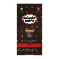 Caffè in capsule compatibili Nespresso Minuto caffè Espresso love3 forte - astuccio 10 pezzi - 02526