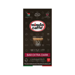 Caffè in capsule compatibili Nespresso Minuto caffè Espresso love3 bar extra dark astuccio 10 pezzi-