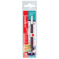 Refill per penna roller a scatto Palette Stabilo rosso Conf. 10 pezzi - 268/040-01