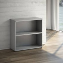 Contenitore a giorno basso a 2 vani LineKit Flat 90x40,1xH87,7 cm top trama grigio/trama grigio - M1